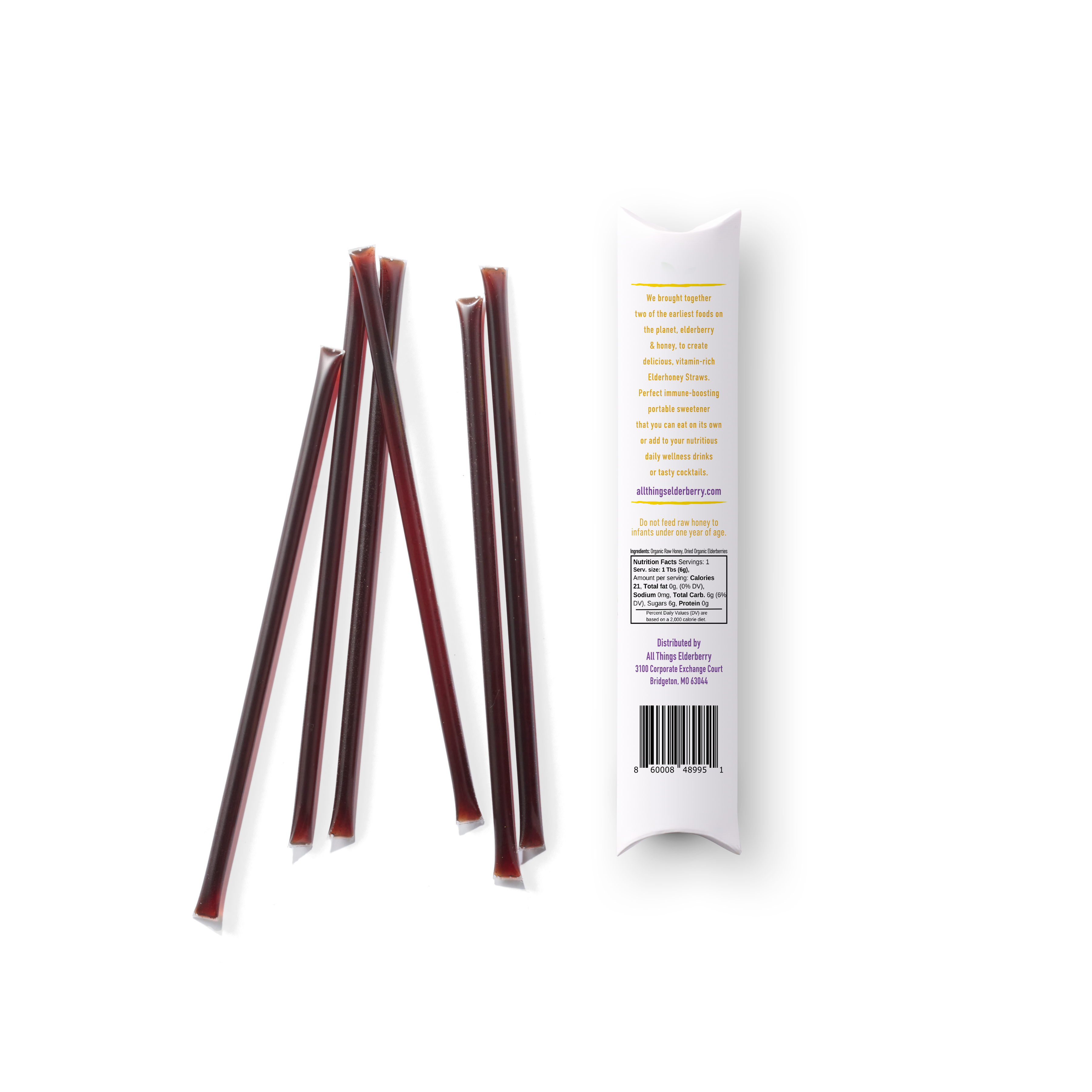 Elderberry Infused Honey Jar and Sticks